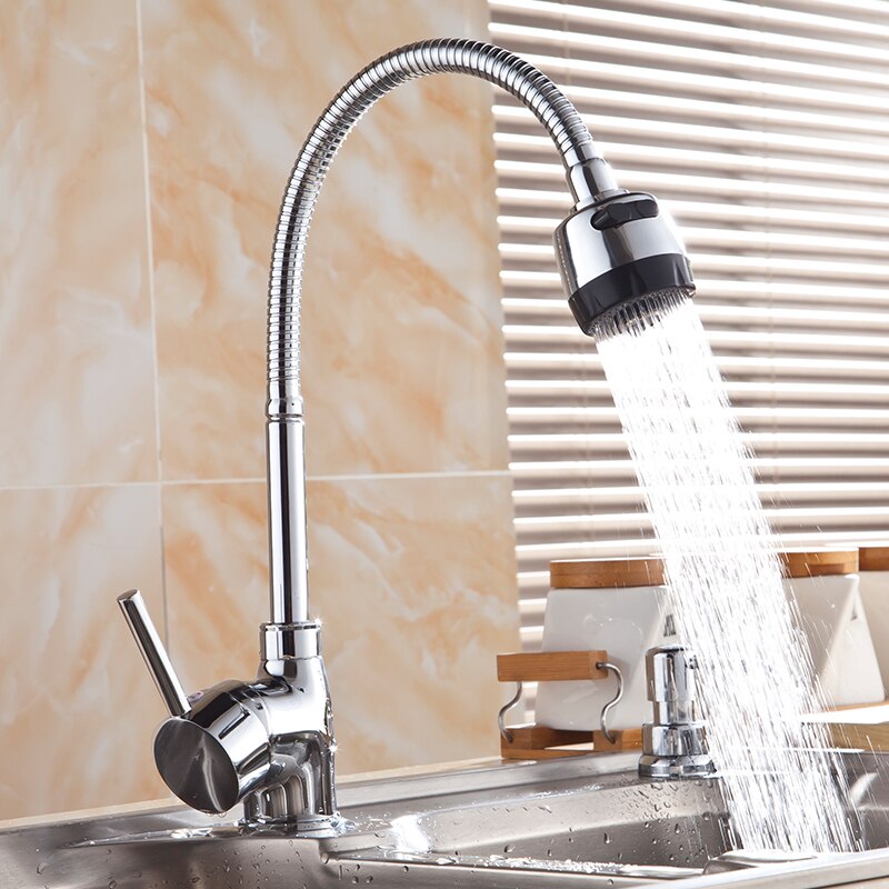 Aanrecht kraan met sanitair hose all around rotate swivel 2-functie water outlet mengkraan kraan 5051