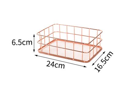 1pcs Rose Gold Metal Pen Holder Box Case desk organizer Home Desk Stationery Decor Office School Desk Accessories Supplies: 04