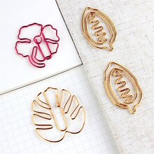 10pcs Leaf Flower Clip Bookmark Binder Clip Office Accessories Paper Clips Patchwork Clip