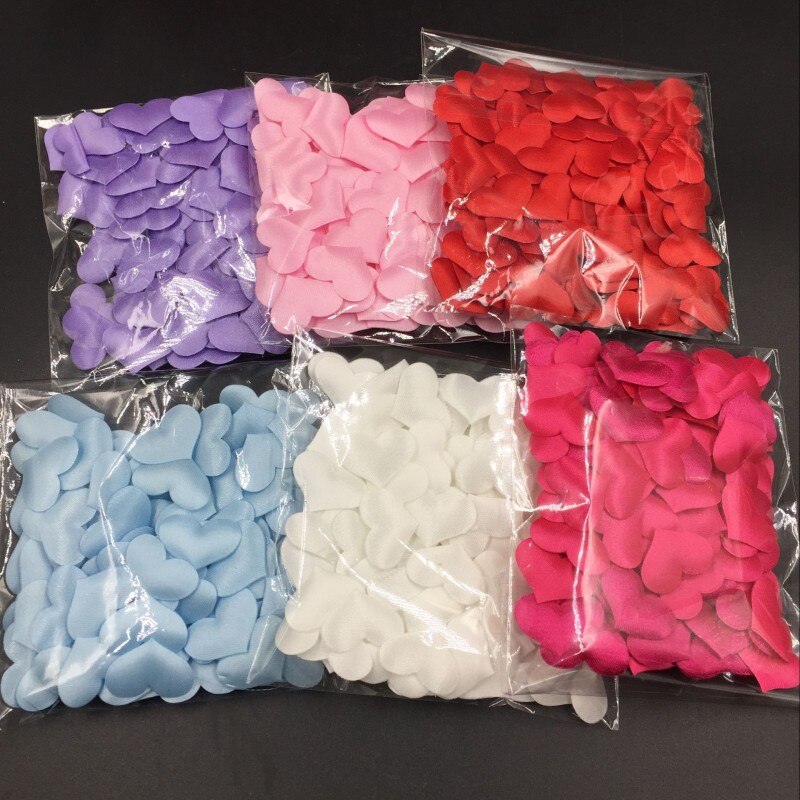 Pétalos de flores de confeti de corazón pequeño, esponja 3D de 2cm, pétalos para bodas, accesorio nupcial, decoraciones para fiestas, 1000 Uds./1 lote SJ012