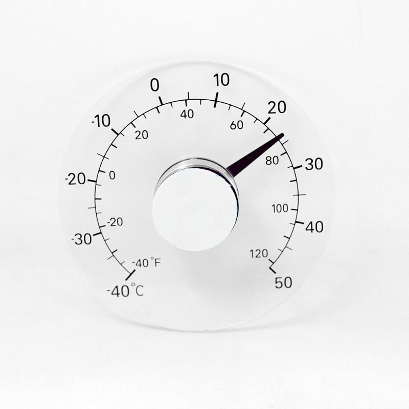 Digital Transparent Outdoor Window Thermometer Hydrometer Sticking On Paste Glass Measuring Temperature Weather Station Tool
