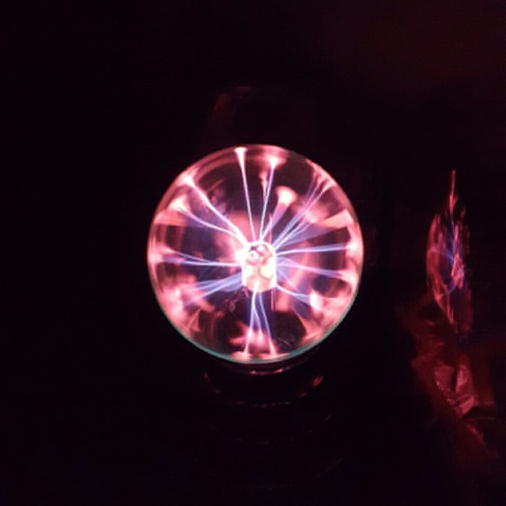 Usb plasmakugle elektrostatisk kuglelys 3 &quot; magisk krystal lampe kugle desktop globe laptop belysning lys lampe julefest: Tørt batteri