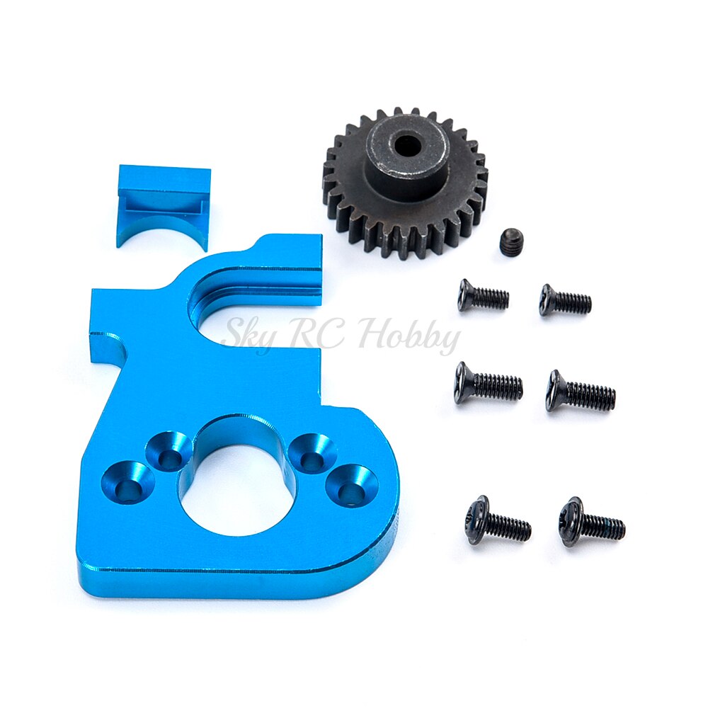 RC Auto Metall Motor- Sitz Montieren Ersatz Montage Zubehör &Ampere; 27T Ritzel Getriebe für WLtoys 1:14 1/14 144001 124018 124019 Aktualisierung Teile: Sitz Blau und Ausrüstung