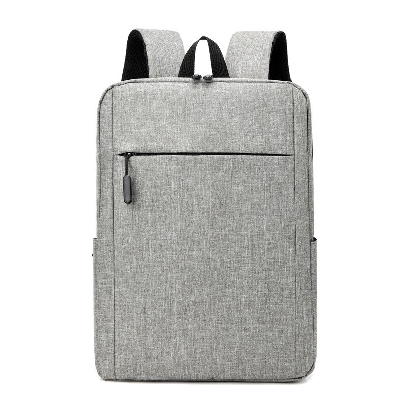 2021 nova moda mochila à prova dwaterproof água simples mochila homem e mulher negócios casuais 15.6 portátil mochila oxford pano: CINZA