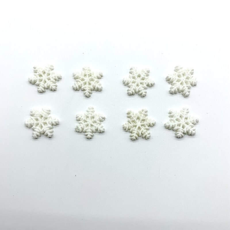 8 Uds. De miniadornos de setas, pollitos, delfines, decoración de musgo, Terrario de jardinería, cactus, maceta, accesorio en miniatura para paisaje: 8pcs Snow S