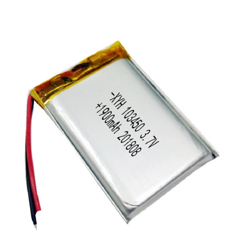 103450 3.7V 1900mah lipo polymer lithium rechargeable battery for MP3 GPS navigator DVD recorder headset e-book camera