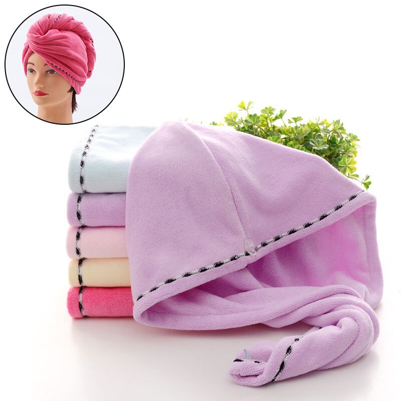 Microfiber Dry Hair Cap Shower Cap Strong Water Absorbent Triangle Hat, Girl Washing Hair Quick-drying,Wiping Hair Towel Tool
