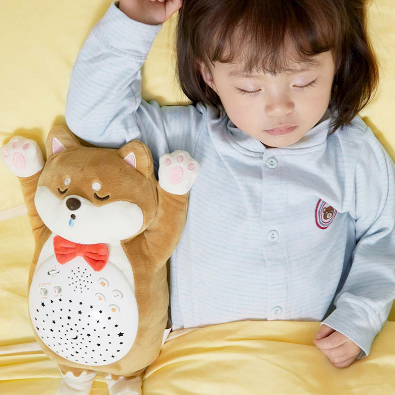 Baby Sleep Helper Music Starlight Projection Bear Toy Plush Light-Up Toys For 0-6 Years Old Kid 4 Sound Modes