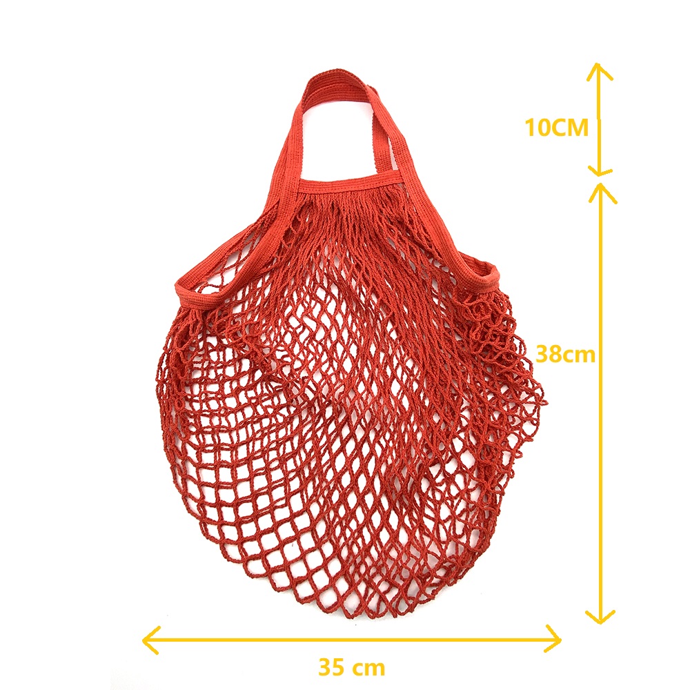 Totes Gittergewebe Tasche Baumwolle Schnur Produzieren Einkaufen Schildkröte-taschen Lebensmittel Kurzen Griff Netz Schulter-Tasche Obst Gemüse wiederverwendbar