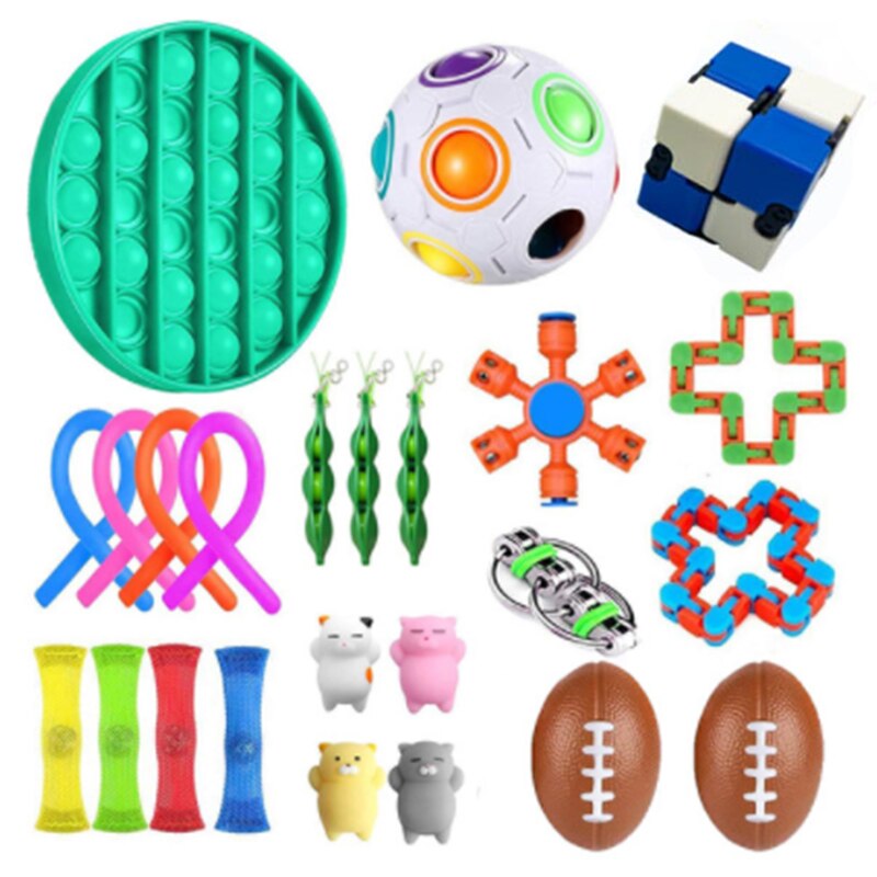 Fidget Toys Sensory Anti Stress Toy Set Figet Antistress Relief Autism Anxiety Bubble for Kids Adults