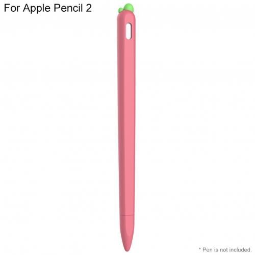 Tegneserie gulerod silikone stylus pen kasse med pen hætter anti-ridse stylus pen beskyttende ærmebetræk til æble blyant 1/2: F til æbleblyant 2
