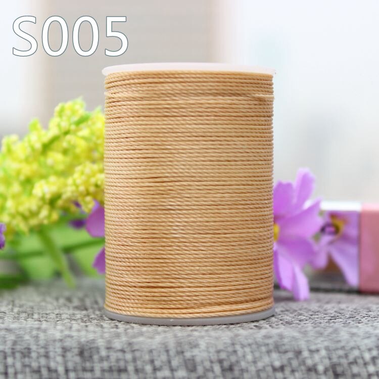 Yl055 0.55mm vokset trådsnor for skinnsøm, skinnsnor skinntråd: S005