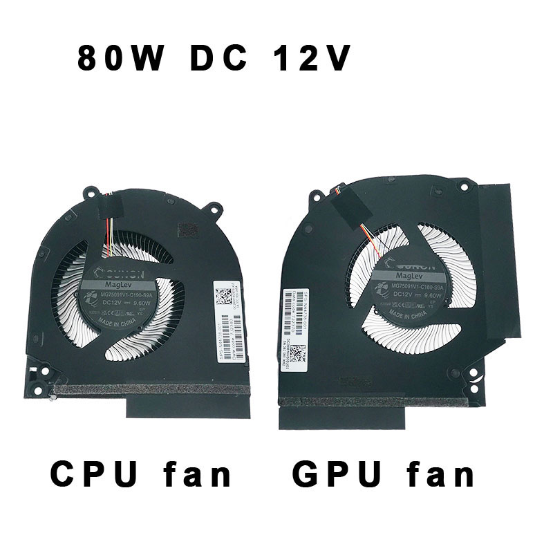 Laptop cpu gpu kylfläkt för hp gaming victus 16- r tpn -c169 n44738-001 mg75091 v 1-c180-s9a mg75091 v 1-c190-s9a dc12v: Grön