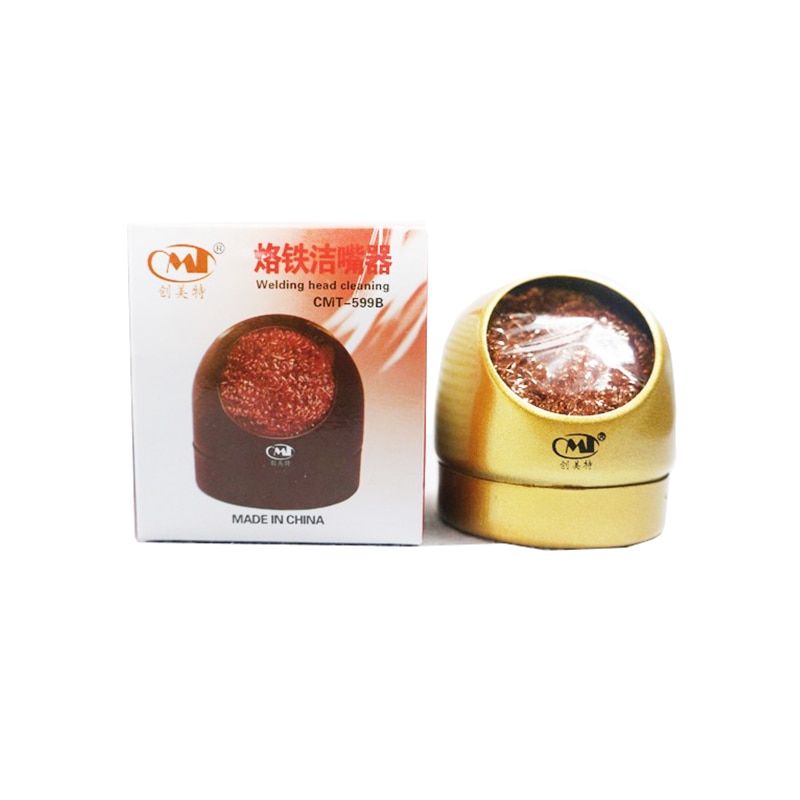 1PCS Soldering Iron Tip Brass Wire Sponge Cleaner Ball Iron Stand Welding Tip Head Welding Iron Tip Cleaner For Steel Cleaning