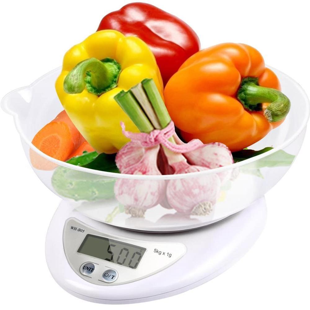 Precise Kitchen Digital LED Electronic Scale with Kitchen Measuring Food Weight Bowl Removable Tool Restaurant F4Y3