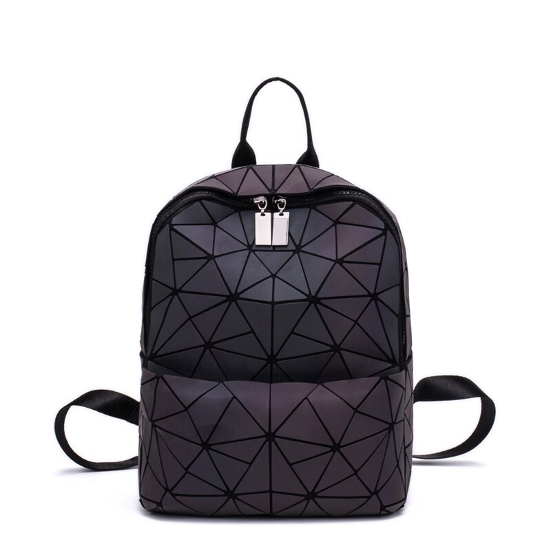 Frauen Rucksäcke Bao Tasche Leucht Geometrische Rucksack Für Teenager Mädchen Schule Tasche Holographische Diamant Rucksack Mochila Feminina: LuminousD