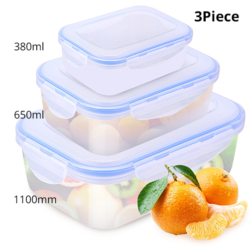 Kitchen Plastic Microwave Bento box Outdoor Picnic Food Storage Container Eco Friendly lunch box for kids school Dinnerware Set: 380ml 650ml 1100mm
