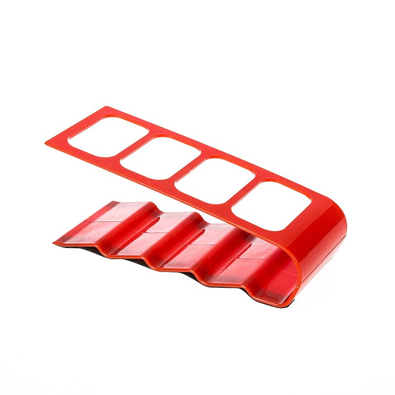 Remote Control Holder Case 4 Frame Holder TV/DVD Step Remote Control Mobile Phone Stand Storage Desk Organizer: Red