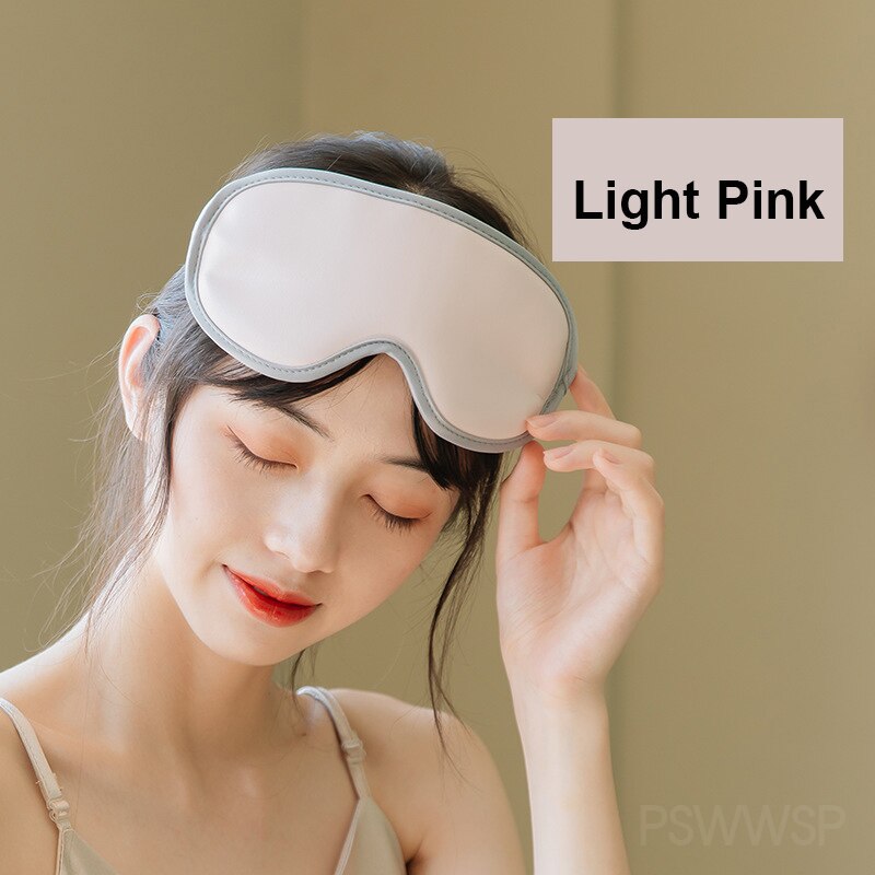 Elektrische Verwarmde Oogmasker Slaapmasker Draadloze Oplaadbare Trillingen Oog Massager Verlichten Ogen Donkere Kringen Droog Eye: Light Pink