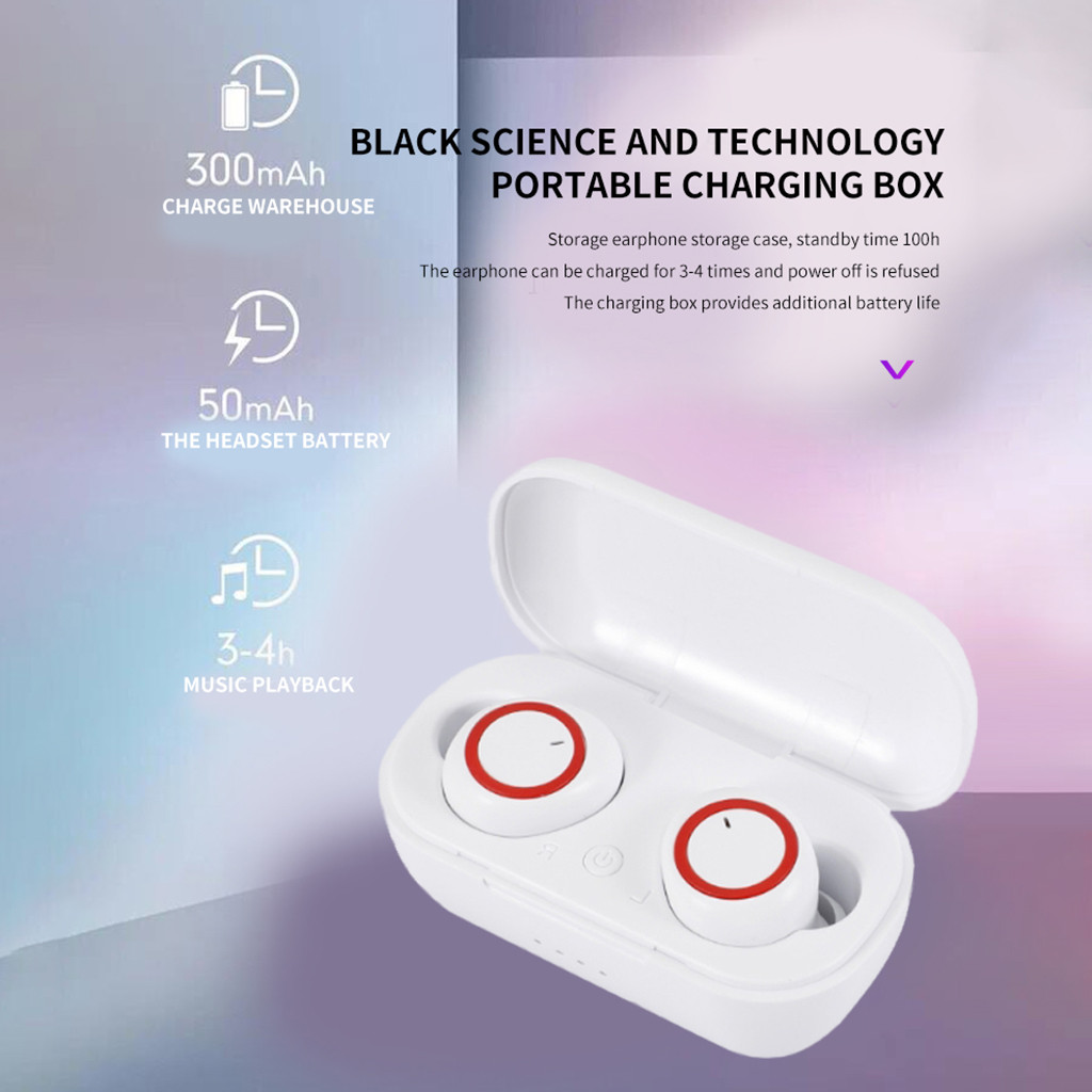 Blueteeth 5.0 Headset Touch Oortelefoon Draadloze Sport Oordopjes Tweeling Mini Oordopjes Stereo Met Microfoon Headset Oortelefoon