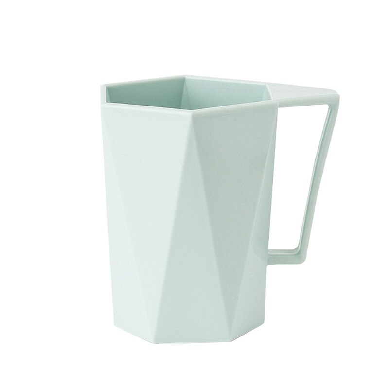 Einfach Zu Bedienen Kreative Geometrie 1 PC Neuheit Tasse Persönlichkeit Milch Saft Zitrone Becher Kaffee Tee wiederverwendbar Plastik Tasse: Grün