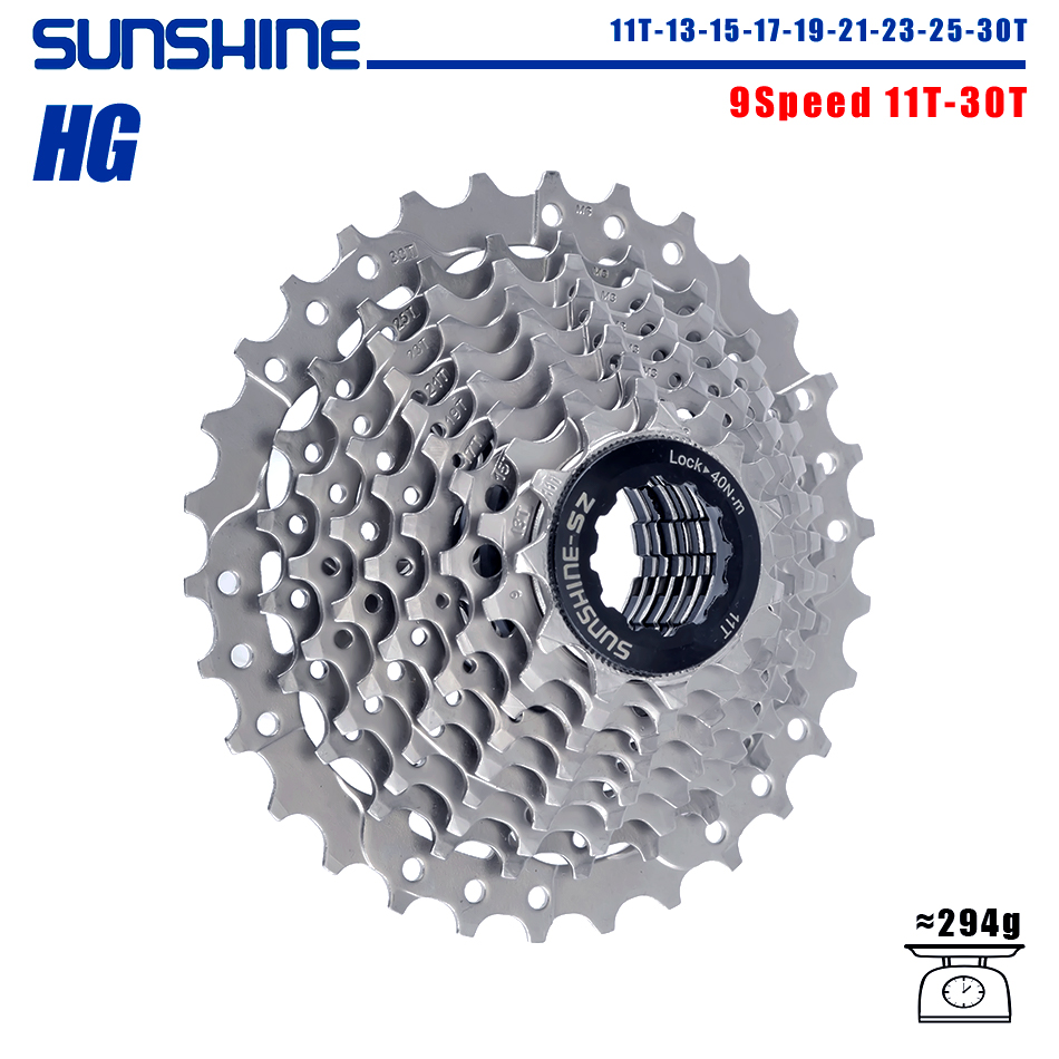 SUNSHINE Road Bike Cassette 8/9/10/11/12 Speed 23/25/28/32/34/36T k7 Cassette 8V 9V 10V 11V 12V for SHIMANO HG: black