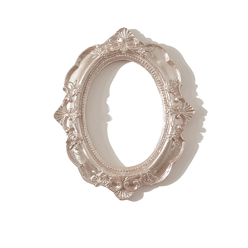 Silver Background Photo Frame para Fotografia, Retro Props, DIY Picture Frames, Studio Room Decor, Jóias Acessórios