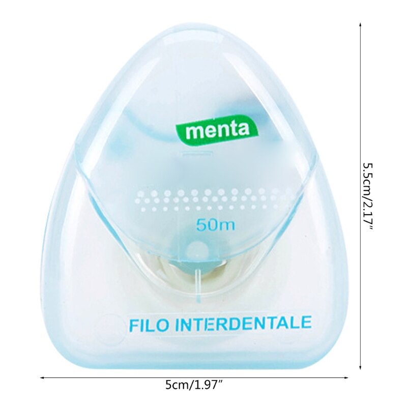 A0ND Waxed Dental Floss Suits Plaque &amp; Food Removal Super Dunne Tanden Stok Draad Toepasselijk Oral Care 54 Yards/50 Meter