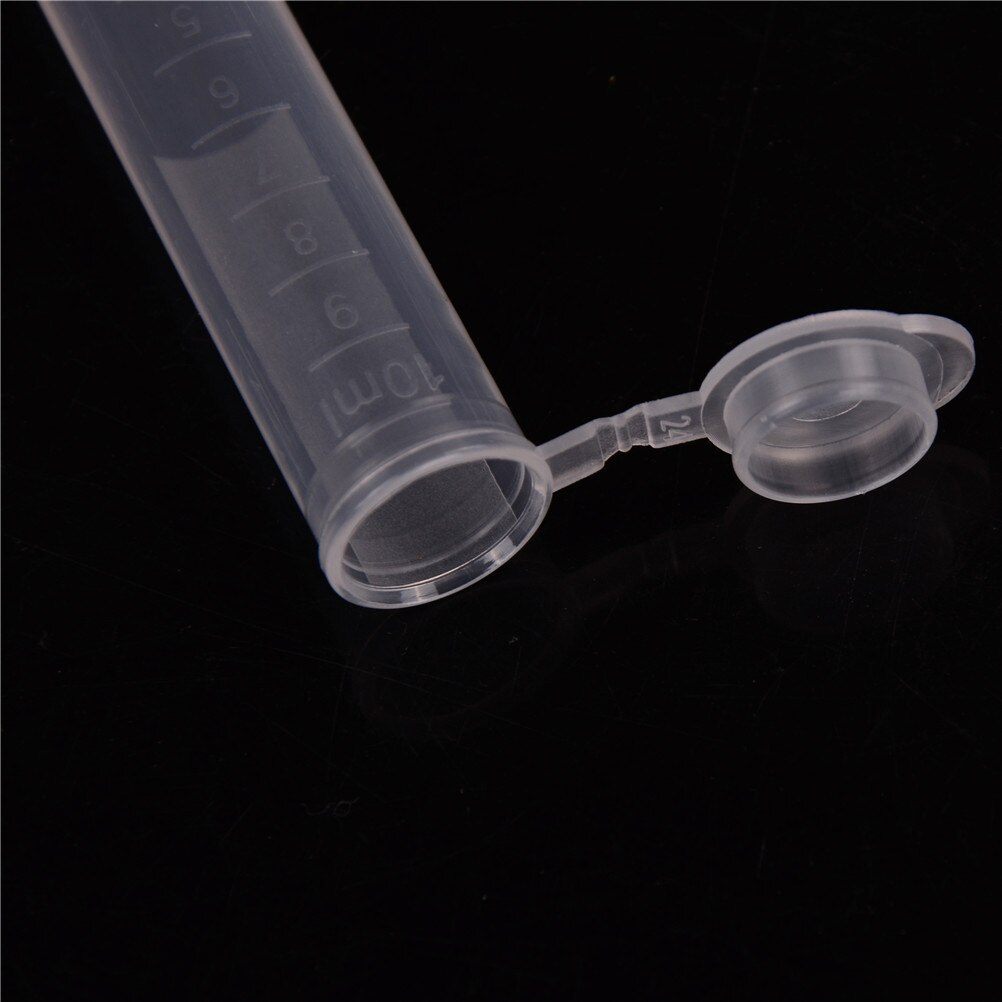 10ML Micro Centrifuge Tube Test Tubing Vial Clear Plastic Vials Container Snap Cap For Laboratory Sample Specimen Supplies 20Pcs