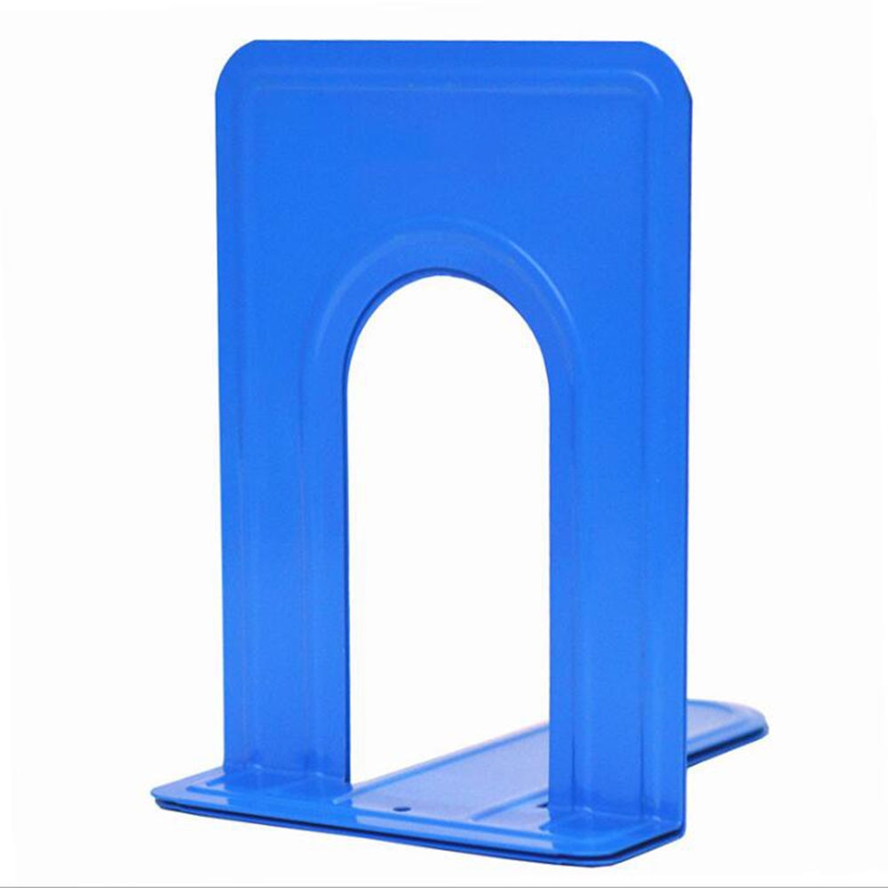 1 Pair Book Ends Universal Premium Non-Skid Heavy Duty Metal Bookend Pack Stopper For Books Movies CDs Video Games (Small)