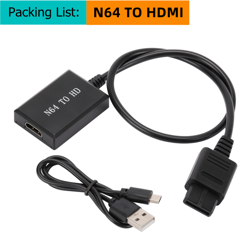 HD 1080P N64 PS2 Wii Xbox do HDMI Konsola do gier HD TV do kabli HDMI Plug and Play Nintendo 64 do HDMI Converte