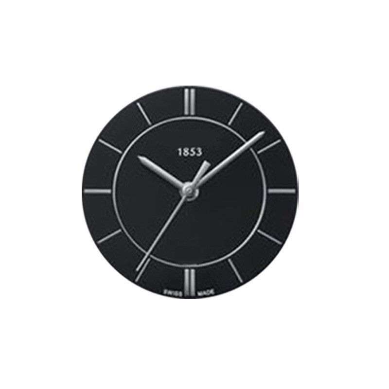 22.8Mm Wijzerplaat Voor T094210A Vrouwen Quartz T094 Horloge Tekst Horloge Accessoires T094210 Reparatie Onderdelen Voor F03.111 Beweging: black silver hands