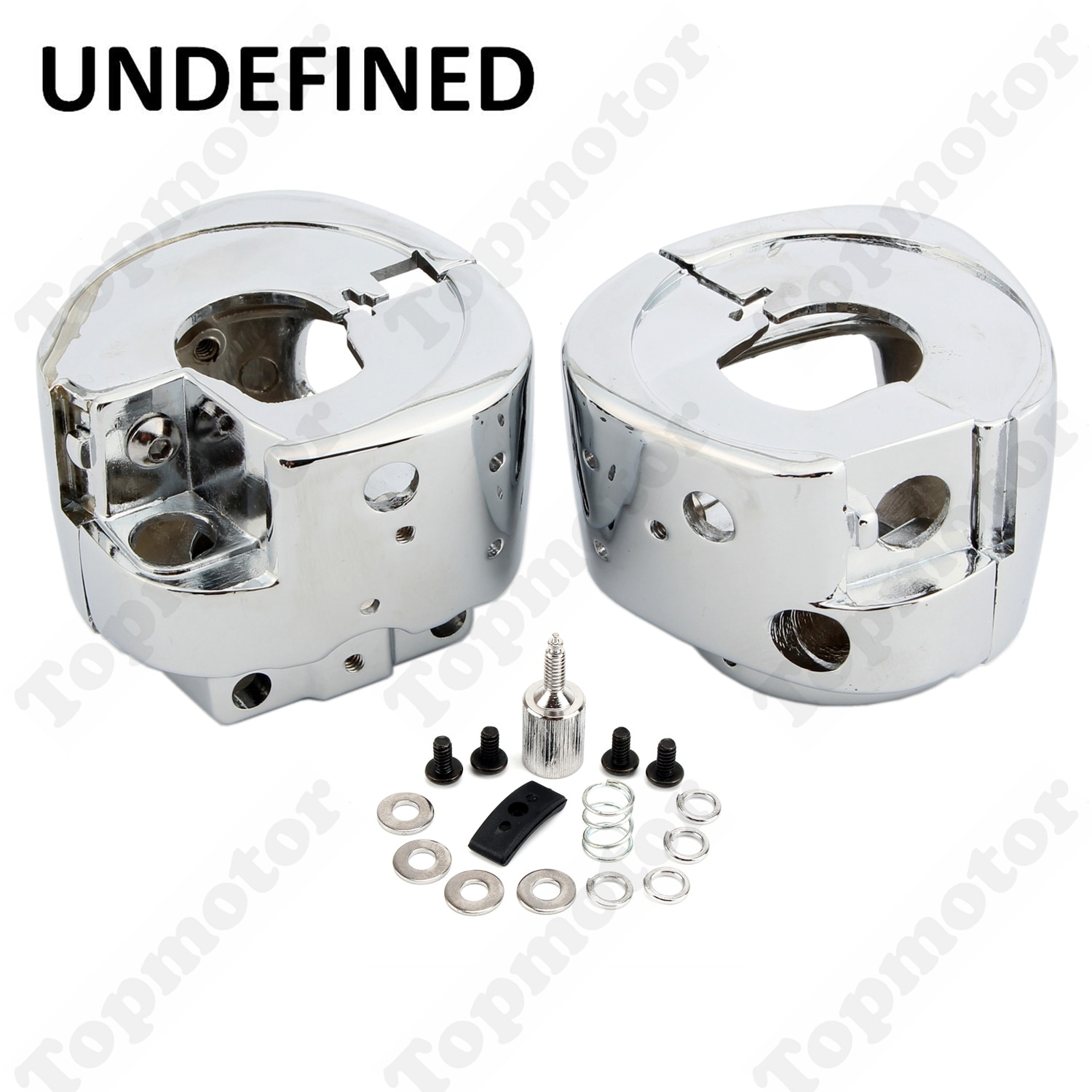 Piezas de motocicleta, accesorios, cubierta de carcasa de interruptor de manillar cromado para Harley Softail Deluxe Rocker Heritage indefinido