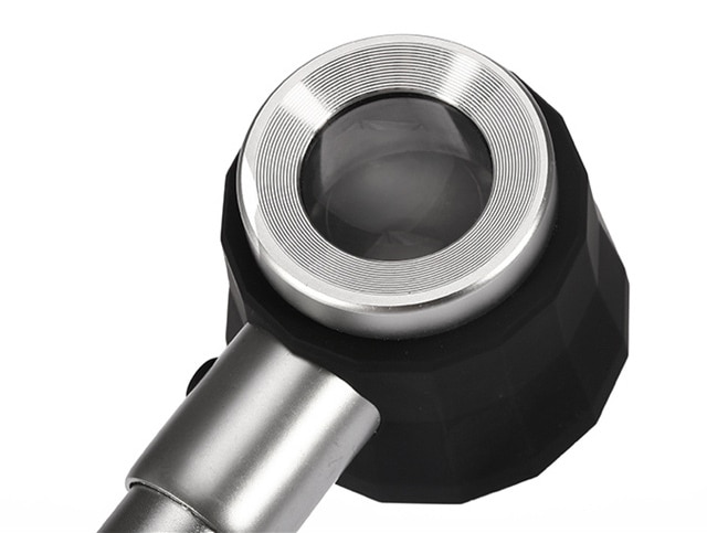 10X magnifying glass with light magnifier Portable optical stamp Jade jewelry diamond old man reading kid outdoor Dermatoscopy