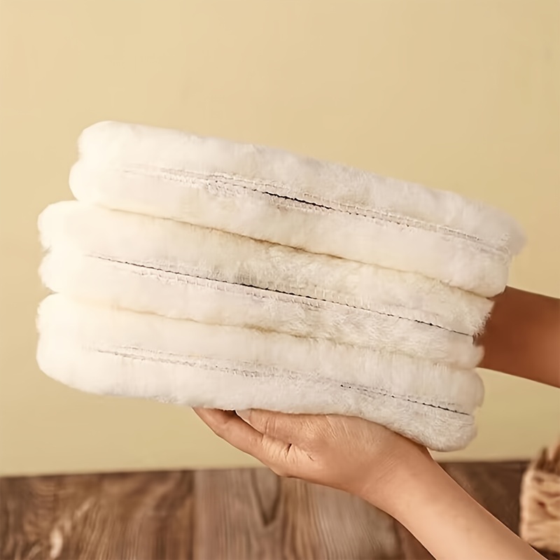 1 Paar dicke weiche Plüsch-Einlegesohlen mit plüschiger, kältebeständiger, atmungsaktiver, schweißabsorbierender, bequemer weicher Sohle