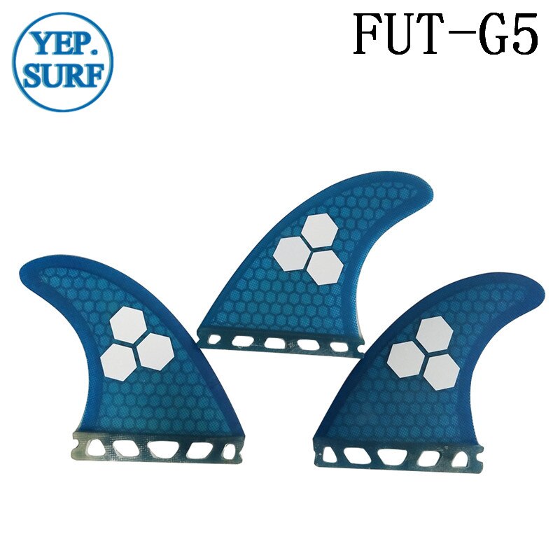 Aletas de fibra de vidrio Future G5, novedad, , color amarillo/azul/naranja/gris/verde, para Surf
