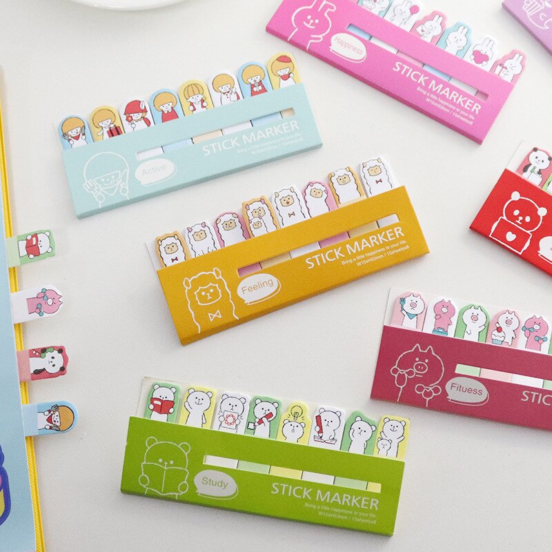 Koreaanse Briefpapier Memo Mini Dier Kawaii Planner Stickers Vaste Bericht Papier School Kantoorbenodigdheden Leuke Memo Pads