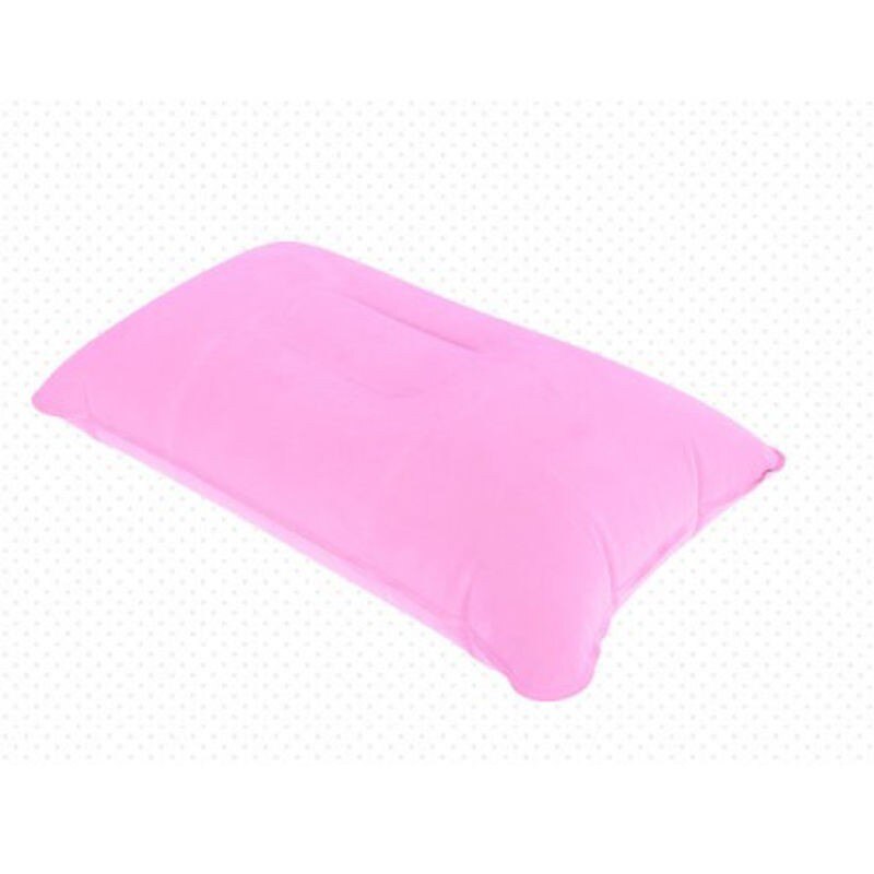 Dubbelzijdig Opblaasbare Kussen Mat Kussen Air Opblaasbaar Kussen Outdoor Vouwen Voor Vliegtuig Reizen Hotel Slapen Picknick: Pink