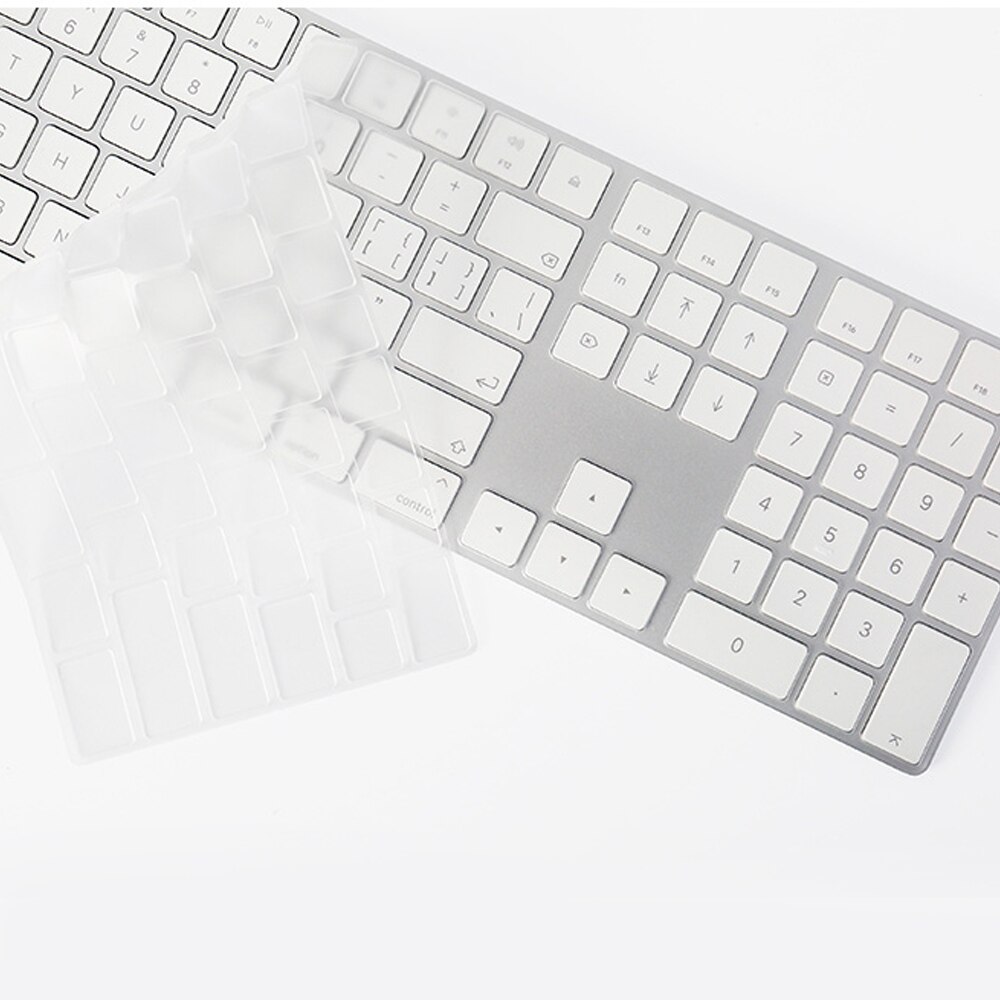 For iMac Wired Apple Keyboard Cover A2449 A2450 A1243 A1843 MB110LL/B with Numeric Keypad Silicone keyboard Protector Skin