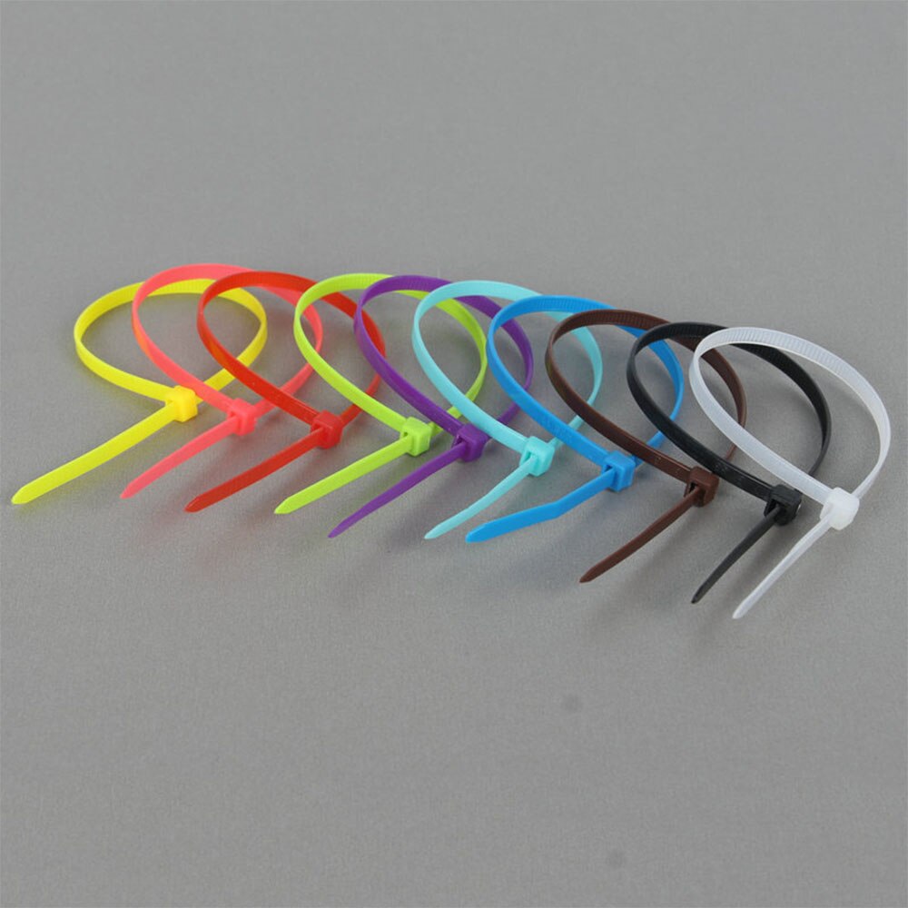 100Stck selbst-Verriegelung Kunststoff Nylon Kabelbinder Weiß Garten Industrielle Verschiedene Befestigungs Ring Anlage Befestigen Veranstalter Kabel Postleitzahl krawatte
