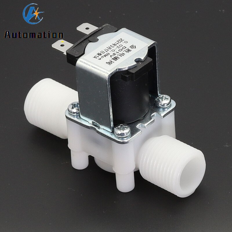 Válvula Solenoide de plástico de 1/2 ", 12V, 24V, 220V, válvula de agua NO/NC, válvula de agua de entrada/válvula de agua de drenaje