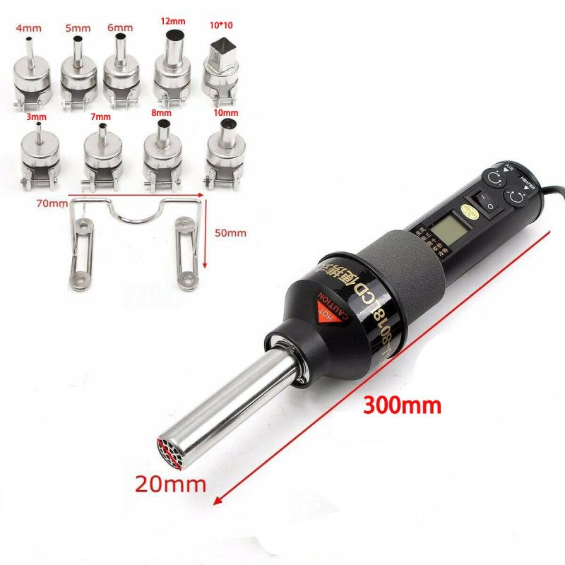 220V 450W Mini Warmte Gun Power Heteluchtpistool Portable Houvast Elektrische Air Krimpen Diy Embossing Drogen verf Us/Eu Plug