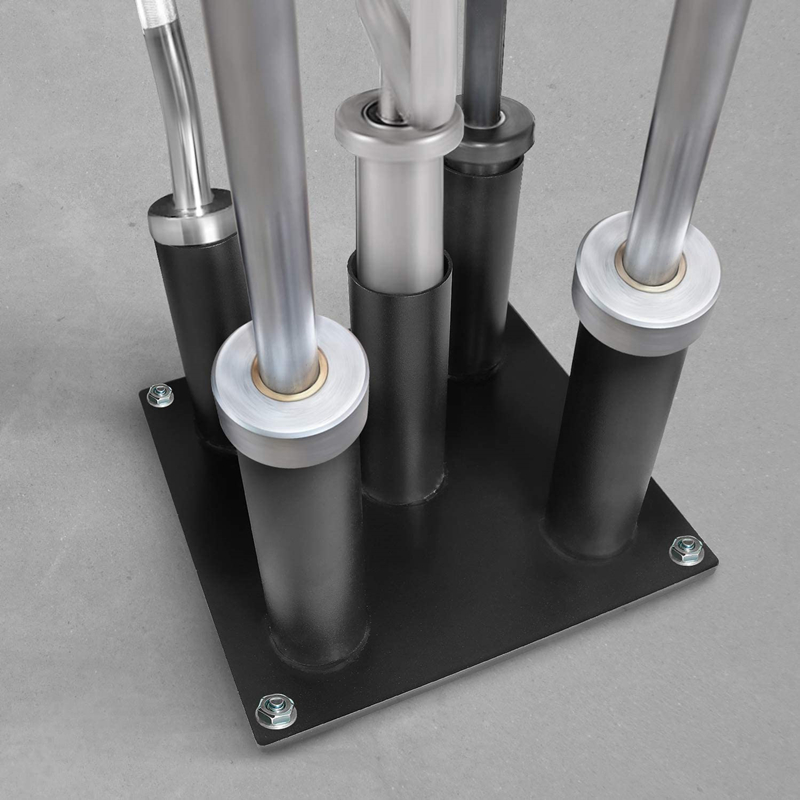 Barbell Vertical Storage Rack Barbell Holder Fit for 2" Hex Trap Curl Triceps Bars Holds 5 Bars