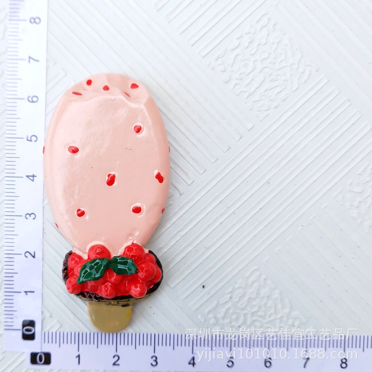 Imán de nevera Souvenir de verano lindo Chocolate pegatina helado 3D resina refrigerador pasta, decoración para el hogar, Accesorios, Idea de: 3