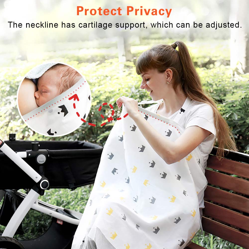 Babyvoeding Nursing Cover Borstvoeding Schort Ademend Katoen Kleding Voor Verpleging Moeders Baby Verstelbare Privacy Schort