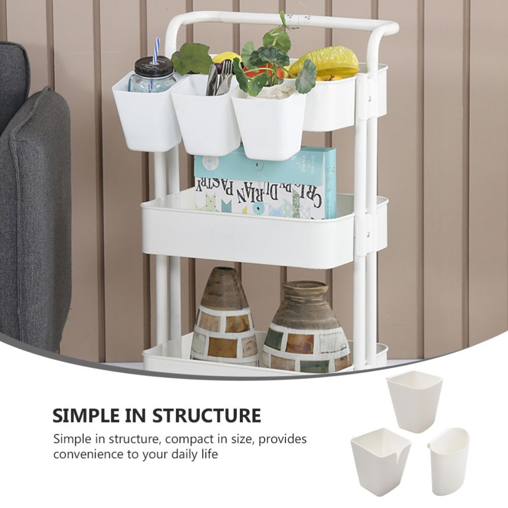 3PCS Multi-purpose Hanging Basket Plastic Hanging Bucket Storage Hanging Barrel for Home Kitchen Room