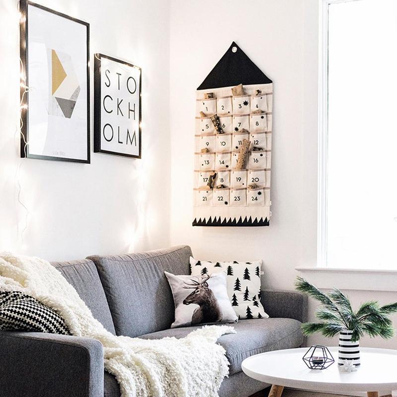 spot canvas hanging children's room 24 pockets debris sorting bag wall hanging storage bag key hanging bag