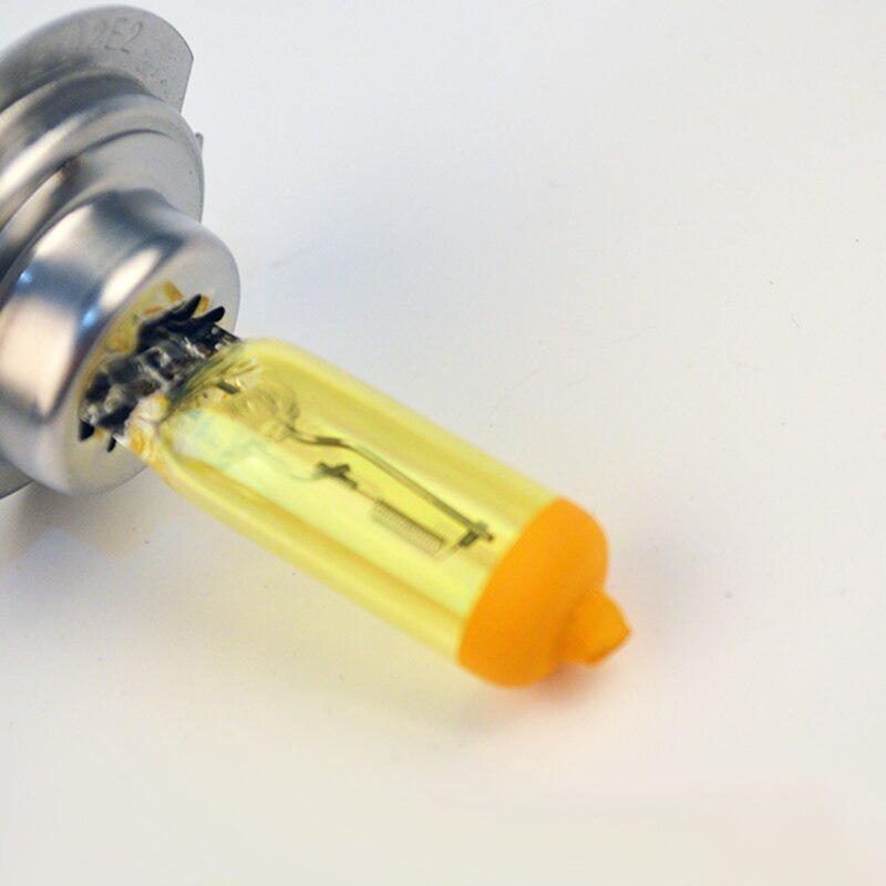 SINOVCLE 2 stks (1 paar) geel H7 Halogeenlamp 12 v 55 w 3000 k Quartz Glas Xenon Auto Koplamp Auto Lamp