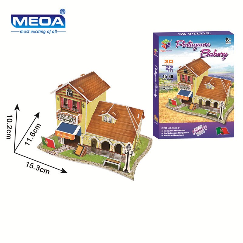 EVA Welt Dorf Miniatur Haus Gebäude 3D Puzzle Modell Bau 3D Jigsaw Puzzle Spielzeug Für Kinder X'mas: 668-61