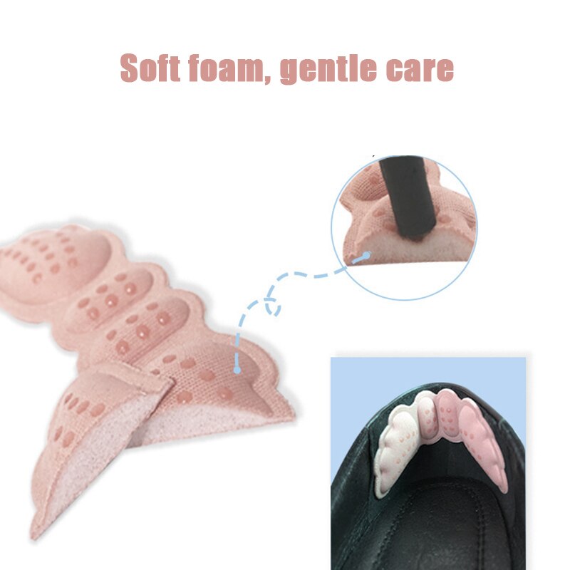 1 pari perhosvaahtomuovipatjaa, 4d kantapääpehmustetta, kantapään pitoa, itseliimautuvat korkokengille ,  fk88